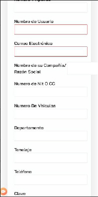 Formulario completo móvil